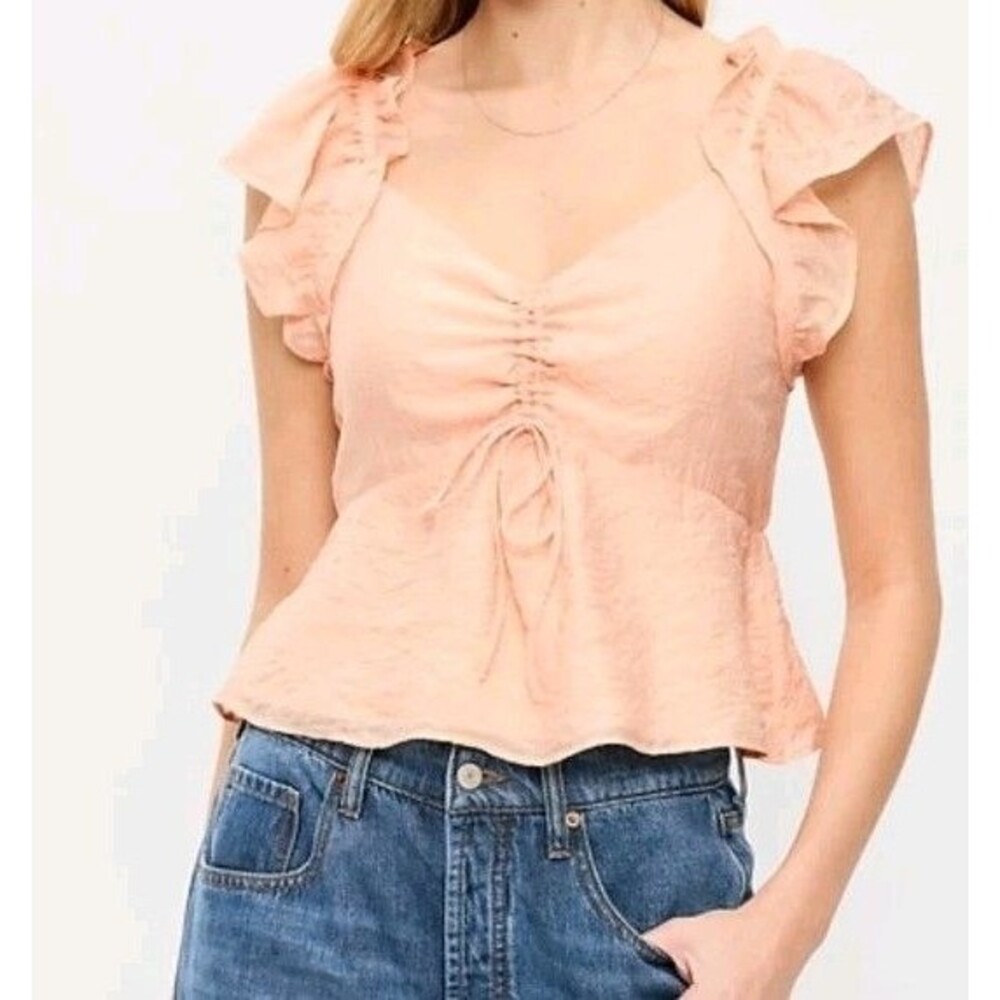 NWT Women's Old Navy Flutter Sleeve Fit & Flare Top Size M N7